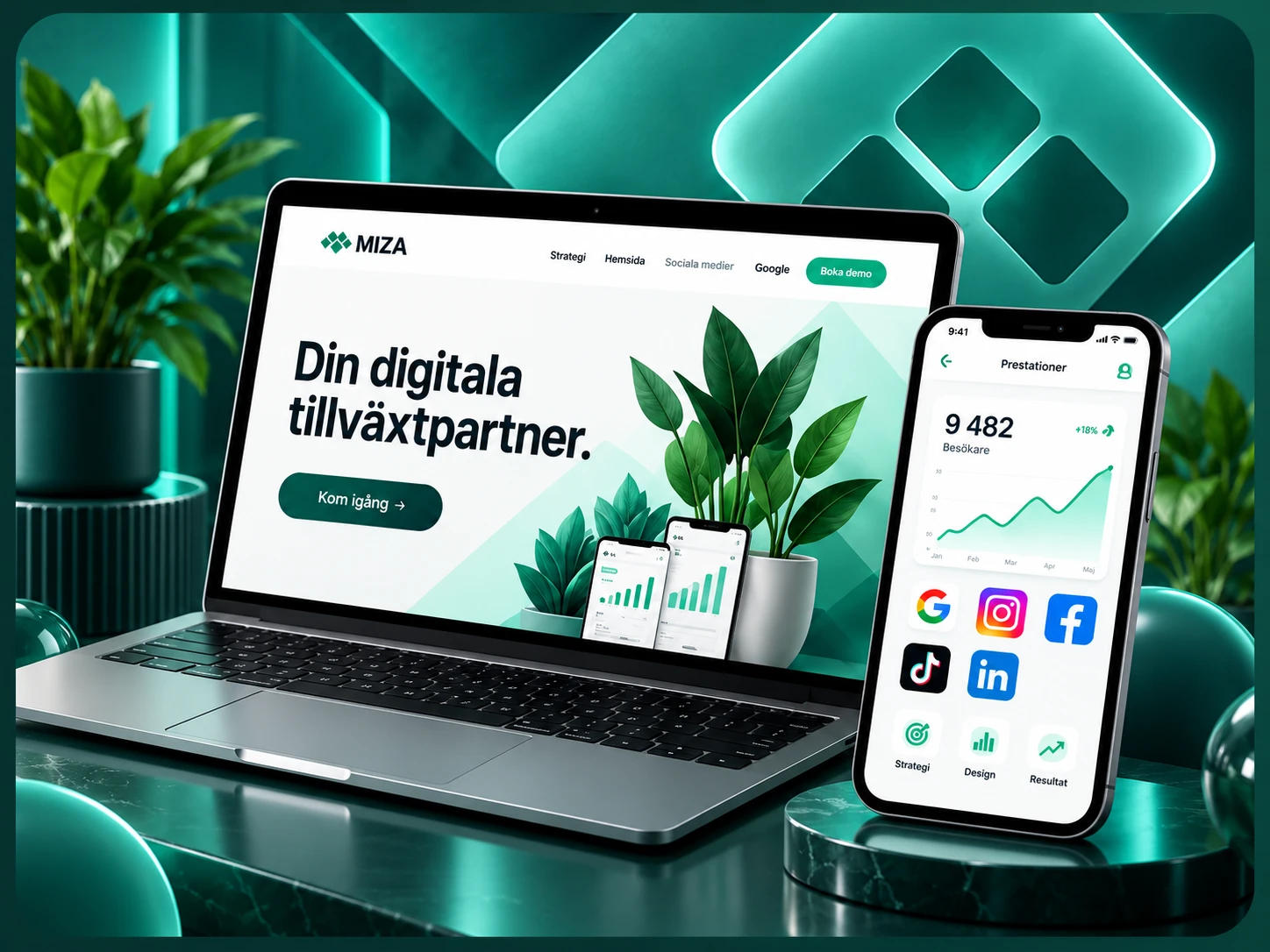 Din digitala tillväxtpartner – hemsida och app